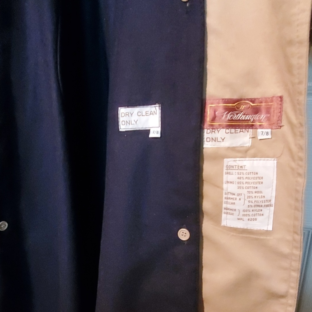 Vintage 80's Worthington Trench Winter/Removable Lining - Picture 7 of 8